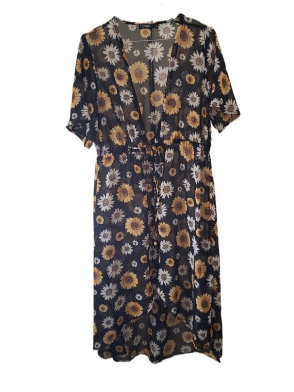 Cure Sheer Sunflower Beach Cover Up